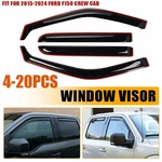 Ford F150 Super Crew Cab 15-22 Channel Window Visors Sun Rain GUARD4-20X. Fixed Price $140.40.