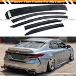 For 18-24 Toyota Camry Blk Trim Window Visors W/ Clip + Rear Roof Spoiler. Fixed Price $82.99.