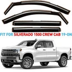 Rain Guards Vent Visors Shade For 2019-2026 Chevy Silverado Crew Cab. Fixed Price $62.99.