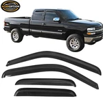 Fits 99-06 Chevy Silverado Sierra Extended Cab Window Visors Rain Sun Guard Vent. Fixed Price $27.99.
