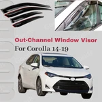 Tinted Rain Sun Guard Vent Deflectors Window Visor For Toyota Corolla 14-19. Fixed Price $38.99.