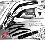 Outside Mount Rain Guards Visor Sun Roof T2 5PC Gmc Sierra 1500 Crew Cab 2015-16. Fixed Price $69.02.