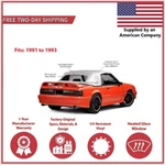 1991-93 Ford Mustang Convertible Soft Top W/ Dot Approved Glass Window, White. Fixed Price $292.81.