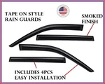 Tape Smoked Rain Guards Window Visors Deflectors For Toyota Avalon 2005-2012. Fixed Price $99.99.