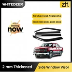 Fits Chevrolet Avalanche 2002-2006 Side Window Visor Sun Rain Deflector Guard. Fixed Price $29.99.