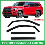 In-channel Window Visors Deflectors Rain Guards For Toyota Sequoia 2023-2026. Fixed Price $56.32.