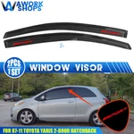 Fit 07-11 Toyota Yaris Hatchback Window Visor Vent Rain Guard Shade W/ Red Sport. Fixed Price $42.49.