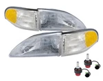 1994-1998 Mustang Stock Headlights Piece Set Amber Sides 9007 6500K Led Bulbs. Fixed Price $159.95.