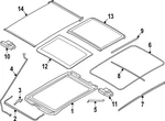Genuine Bmw Rear Glass 54-12-5-A3C-148. Fixed Price $744.18.