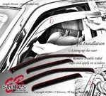 In-channel Rain Guard Visor Light Grey 4PCS For 2000-2004 Dodge Dakota Crew Cab. Fixed Price $51.37.