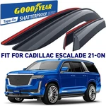 Rain Guards Vent Visors Shade For 2021-2026 Cadillac Escalade Shatterproof. Fixed Price $104.99.