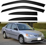 Acrylic Rain Guards For Honda Civic 01-05 Easy Outside Mount Visors. Fixed Price $58.99.