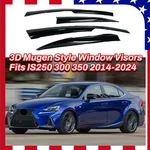 Fits Lexus IS250 IS350 2014-24 3D Mugen Window Visor Rain Guard Vent Deflectors. Fixed Price $39.99.