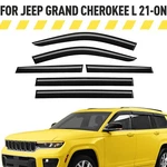 Rain Guards Vent Visors Shade For 2021-2026 Jeep Grand Cherokee L. Fixed Price $57.74.