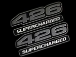 426 Ci Supercharged Hemi Engine Ho Emblems Silver Black For Chrysler Dodge. Fixed Price $17.88.