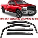 Rain Guards Vent Visors Shade For 2019-2026 Dodge Ram Crew Cab. Fixed Price $62.99.