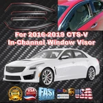 In-channel Window Visor Vent Rain Guards Deflectors Fits Cadillac Cts-v 2016-19. Fixed Price $49.99.