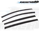Dark Smoke Outside Mount Visor Rain Guard 4PC For Nissan Versa Hatchback 2006-13. Fixed Price $34.45.