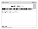Genuine Bmw Ceiling Frame Covered Velour 54-12-2-255-755 New. Fixed Price $592.16.