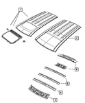 Genuine Mopar Roof Rear Header 5076971AC. Fixed Price $43.83.