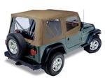 Tj Dark Tan Replacement Soft Top For Jeep Wrangler W/ Tinted Windows. Fixed Price $504.99.