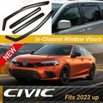 Fits For Honda Civic 2022-2023 In-channel Window Visor Vent Rain Shade Deflector. Fixed Price $55.99.