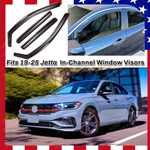 Fits Volkswagen Jetta 19-25 Rain Sun Guard Vent Deflectors Tinted Window Visors. Fixed Price $44.99.