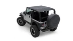 Smittybilt Black Diamond Extended Bikini Top For Jeep Wrangler 4-DOOR 94535. Fixed Price $126.81.