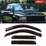 Fits 00-04 Dakota Crew Cab Channel Acrylic Slim Window Visors Guards 4PCS Set. Fixed Price $28.69.