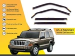 Wind Deflectors Channel For Jeep Commander 2006-2010 Sun Visors Rain Guard. Fixed Price $118.10.