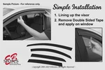 Tape-on Rain Guard Window Visor Light Grey 4PCS For 2006-2008 Lincoln Mark Lt. Fixed Price $57.27.