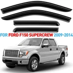 Rain Guards Vent Visors Shade 09-14 Ford F-150 Crew Cab Shatterproof. Fixed Price $52.49.