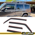 Fits 06-10 Jeep Commander In-channel Window Visor Rain Sun Guard Deflectors. Fixed Price $29.99.