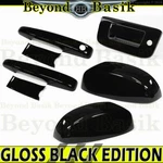 2007-2013 Gmc Sierra 1500 Gloss Black Door Handle Covers+top Mirrors+tailgate Kh. Fixed Price $76.76.