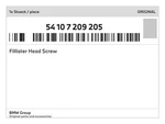 Genuine Bmw Fillister Head Screw 54-10-7-209-205 New. Fixed Price $24.35.