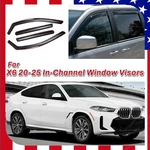 Fit Bmw X6 20-25 Rain Sun Shade Guards Deflectors In-channel Side Window Visors. Fixed Price $61.99.