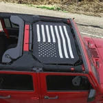 Us Flag Durable Mesh Sunshade Top Cover For Jeep Wrangler Jk 2DR 2007-2017 Black. Fixed Price $28.99.