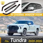 For Toyota Tundra 2020-26 In-channel Rain Guard Window Visor Vent Deflector. Fixed Price $59.98.