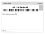 Genuine Bmw Rear Left Loudspeaker 65-13-8-366-453 New. Fixed Price $317.65.