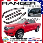 For Ranger Crew Cab 2019-2023 In-channel Vent Window Visors Rain Guard Deflector. Fixed Price $48.99.