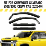 Rain Guards Vent Visors Shade For 2020-2026 Chevy Silverado Crew Cab 2500/3500. Fixed Price $61.94.