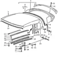 Porsche Cabriolet Right Vertical Door Glass Seal, 1986-1998, 993-561-322-00-8VB. Fixed Price $250.00.
