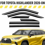 Rain Guards Vent Visors Shade For 2020-2026 Toyota Highlander. Fixed Price $57.74.