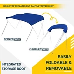 Seal Skin 3 BOW/4 Bimini Top Replacement Cover With Storage Boot W/o Frame. Fixed Price $103.99.