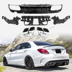For Mercedes W205 Sedan C300 C450 Amg 15-21 Rear Diffuser Chrome Exhaust Tips. Fixed Price $224.98.