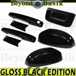 2007-2013 Gmc Sierra 1500 Gloss Black Door Handle Covers+top Mirrors+tailgate. Fixed Price $526.62.