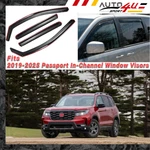 Fits Honda Passport 2019-2025 In-channel Vent Window Visors Guard Deflector. Fixed Price $49.89.