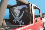 Vdp 1980-2006 Cj Yj Tj Wrangler Pirate Jolly Roger Wind Stopper Screen. Fixed Price $95.95.