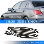 Glossy Black Chrome Delete Window Trims For Mercedes Benz Class W205 2014-2022. Fixed Price $37.20.