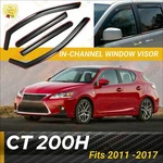 Fits Lexus CT200H 2011-2017 In-channel Vent Window Visors Rain Guard Deflectors. Fixed Price $39.99.